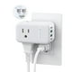 thumbnail image 1 of TROND Extensión con Enchufe Giratorio 360°, 3 Tomas AC, Cargador USB-C PD 20W, Adaptador de Pared US, 1 of 7