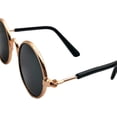 thumbnail image 3 of Lunettes de Soleil de Chat de Chien d'Animal Familier, Lunettes de Soleil de Prince de Princesse en Métal Rétro Classique, Jouets d'Accessoires de Photo, Chien Professeur de Chat Célibataire Cosplay Verres pour Petit Chien Ca (Noir), 3 of 6