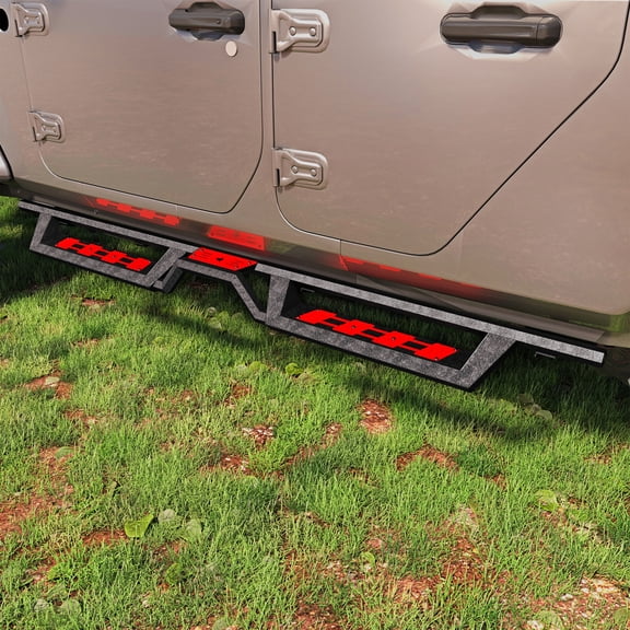 NIGSQJB Two-Color 6 Running Boards For 2020-2026 Jeep Gladiator JT 4 Door,Side Steps