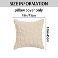 thumbnail image 7 of Unique Bargains Plush Ginkgo Leaf Embroidery Throw Pillow Covers Beige 18" x 18", 7 of 7