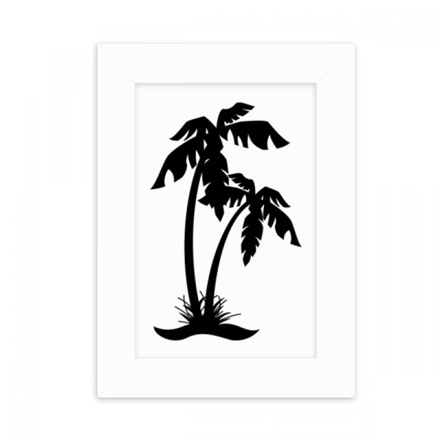Coconut Tree Black Beach Outline Desktop Photo Frame Picture Display Decoration Art Painting