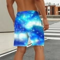 thumbnail image 6 of Mens Swim Trunks with Compression Liner Fashion Print Shorts Elastic Waist Drawstring Beach Shorts, 6 of 6