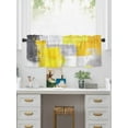 thumbnail image 5 of Valances for Windows Yellow Gray Rod Pocket Cafe Window Treatments Valance Curtains for Kitchen Bathroom Laundry Basement Windows 60"x14", 5 of 9