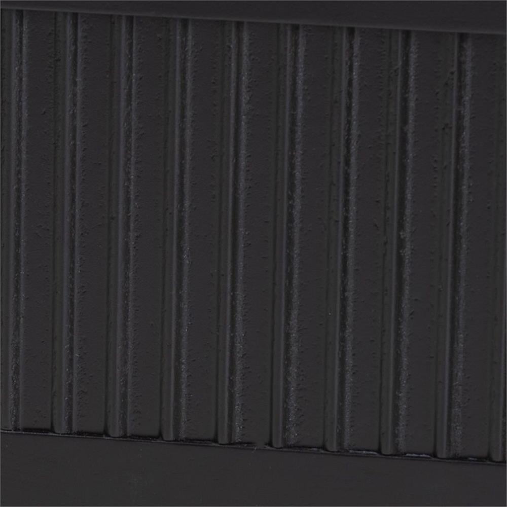 Baxton Studio Primrose Mid-Century Black Fluted Wood King Size Canopy Bed