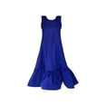 thumbnail image 1 of Prolriy Robes Printemps Été pour Femmes 2025 Été Col Rond Ample Manches Robes Pliantes Taille Ample Robe Mi-Longue Été Robes d'Été pour Femmes Robe Décontractée Mignonne Robes Femmes Bleu2 TTTG, 1 of 4