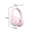 thumbnail image 3 of Matoen Wireless Bluetooth Earphones Foldable Active Noise Cancelling Headphones Stereo Sound Earbuds for Tablet Smartphones Pink, 3 of 8
