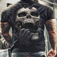 thumbnail image 2 of Camiseta con estampado 3D de calavera de terror para hombre, camiseta informal de manga corta con cuello redondo, transpirable, de gran tamaño, ropa para hombre Deng Xun unisex, 2 of 2