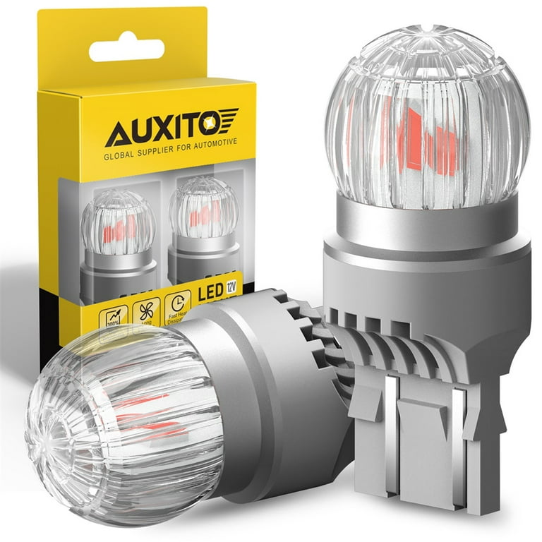 AUXITO 7443 LED Bulb Red, Extremely Bright 3030 Chipsets, 7440 7441 7444  T20 W21W LED Replacement Lamp for Tail Lights, Stop Brake Signal Lights 