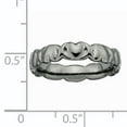 thumbnail image 2 of Sterling Silver Black-Plated Hearts Ring, 2 of 6