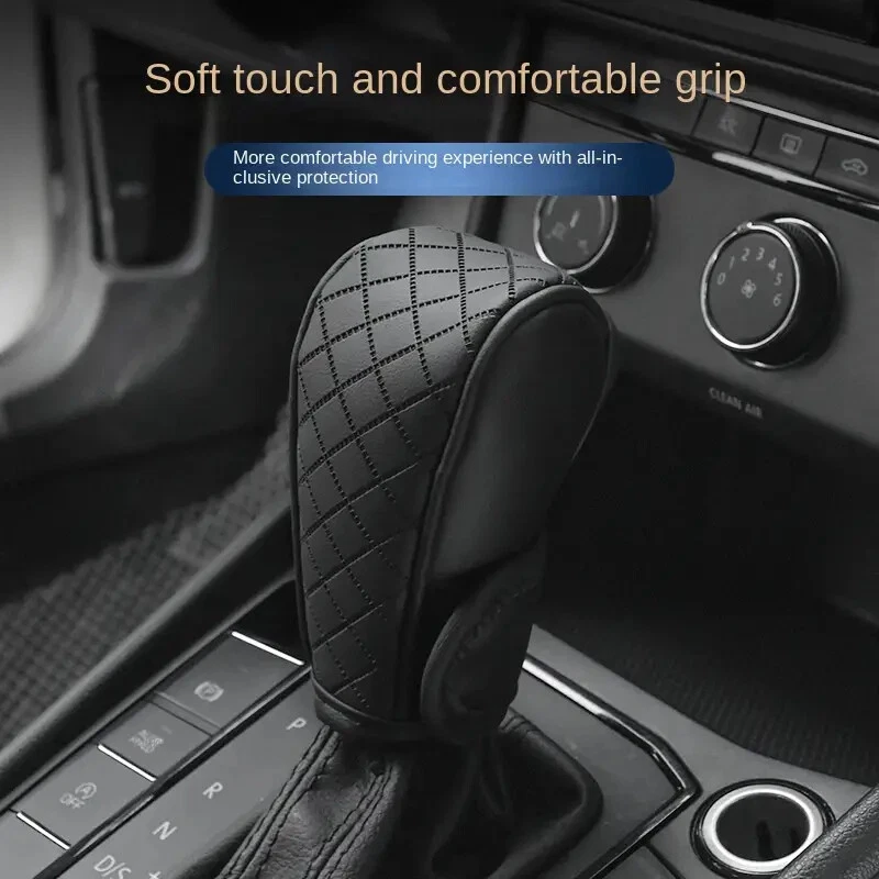 Car Gear Protective Cover Pu Leather Universal Shift Cover Interior Accessories