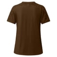 thumbnail image 5 of CHUANK Offres Cyber&Monday Hauts d'Été pour Femmes T-Shirts Amples Patchwork pour Femmes Blouses et Hauts en Dentelle Florale Tendance pour Femmes Tunique à Manches Courtes Col Rond Grande Taille pour Femmes, 5 of 5
