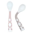 thumbnail image 1 of Kushies Cuillères Flexibles en Silicone Silibend, Sans Bpa, 100 % Silicone Souple de Qualité Alimentaire - Rose/sable, 1 of 2