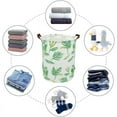 thumbnail image 5 of AUCHEN Large Collapsible Laundry Hamper with Handles,Round Storage Baskets,Waterproof Dirty Clothes Laundry Basket,Foldable Bin Storage Basket Organizer for Baby Toy Collection(Round - Green Leaf), 5 of 7