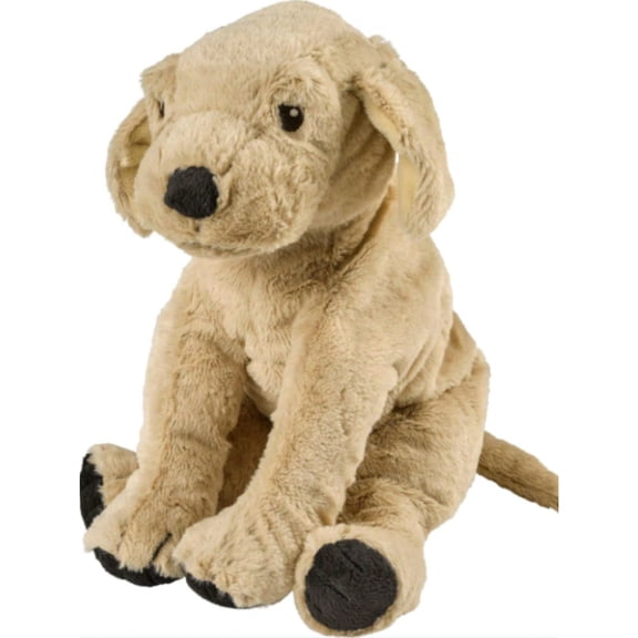 Soft Light Brown Puppy Plush Toy - Stuffed Animal Dog with Black Paws, Cute Companion for Kids, Toddler Hugging Pillow, Birthday Gifts for Girls Boys
