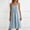 Light Blue, variant on Kctiaxy Dresses for Women Spaghetti Straps A-Line Midi Dress Summer Crew Neck Sleeveless Pleated Front Flowy Dress Beach Vacation
