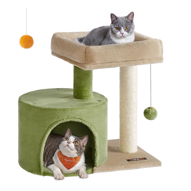 Percha de felpa Cat Tree Feandrea UPCT050C01 con poste de sisal