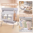 thumbnail image 4 of INFANS Portable Baby Changing Table with Wheels, Foldable Diaper Changing Station with Adjustable Heights, Large Organizer Storage for Newborn Infant, 4 of 9