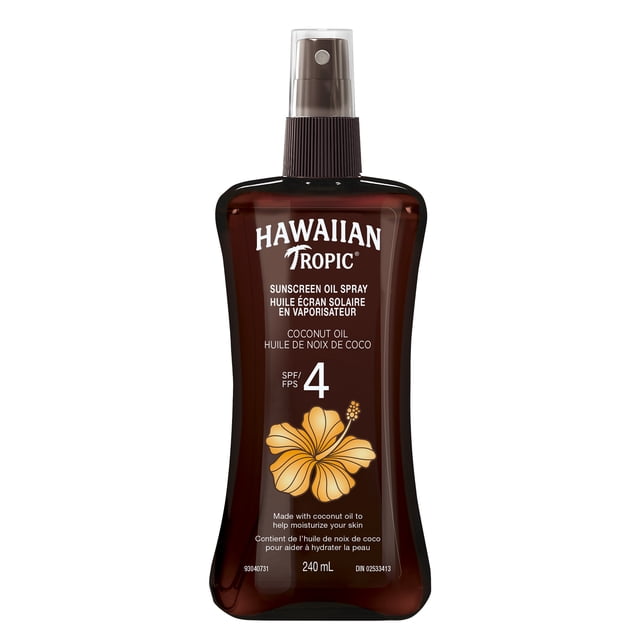 Hawaiian Tropic® Huile Écran Solaire en Vaporisateur à Pompe, FPS 4