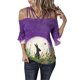 thumbnail image 2 of Mujeres sueltas casual 3/4 manga sin tirantes estampado blusa casual camiseta túnica tops Fridja czfsfas1655, 2 of 7