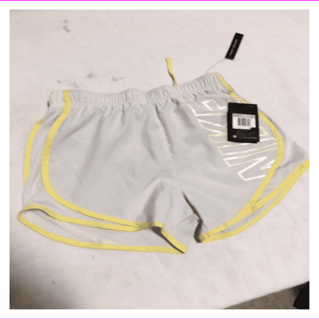 UPC 885178003158 product image for Nike Women's Waistband With Internal Drawstring Running Shorts XS/Grey/Yellow | upcitemdb.com