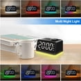thumbnail image 4 of Reloj despertador JALL con radio FM digital para dormitorio, 8 colores, luz nocturna, 4 of 8