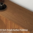 thumbnail image 5 of LKTART 63" Buffet Cabinet with Storage, Solid Wood Arched Sideboard Accent Cabinet with Doors & Adjustable Shelves, TV Console Cabinet, Large Credenza for Dining Room,Kitchen,Entryway, 5 of 10