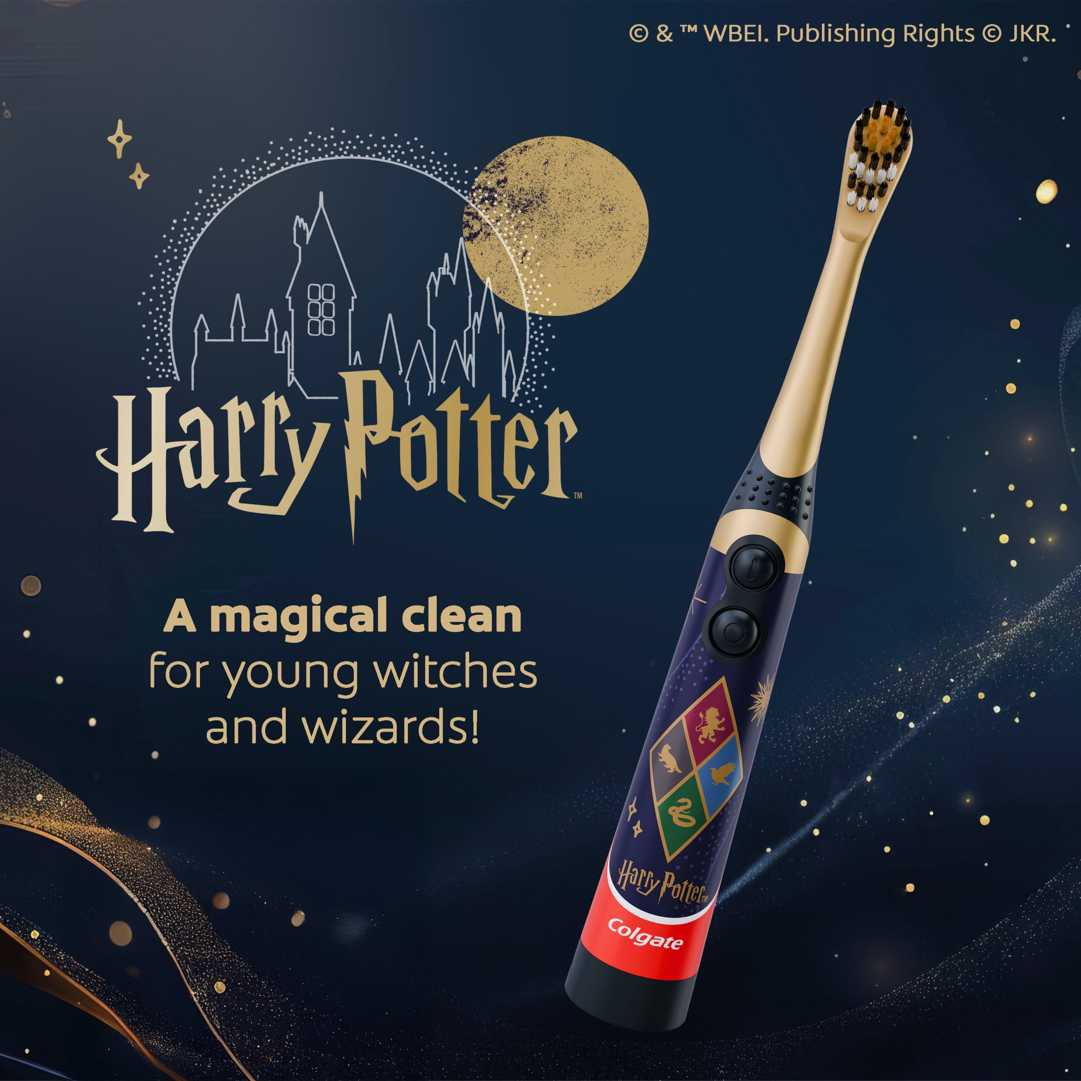 Colgate Harry Potter Kids Battery Toothbrush, Extra Soft, 1 Pack