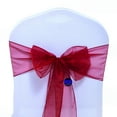 thumbnail image 4 of mds Pack of 150 Organza Chair Sash Bow Sashes for Wedding Decoration -Maroon, 4 of 7