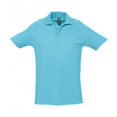 thumbnail image 1 of SOLS - Polo de manga corta liso para caballero/hombre 100% algodón de primera  Modelo Spring II - Verano/ Vacaciones (Azul turquesa), 1 of 2