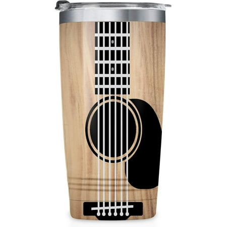 

40oz Guitar Tumbler Gifts for Kids Guitar Lovers Music Gifts for Birthday Man Women Girl and Boy Black Tumbler with Straw Travel Mug