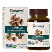 Himalaya Organic Triphala Herbal Supplement Supports Regularity, Occasional Bloating, 30 Plant-Based Caplets