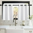 thumbnail image 2 of Rosnek Set of 2 Blackout Kitchen Curtain, Grommet 30 inch Short Curtains Bathroom Window Curtain Cafe Curtains, White, 2 of 7