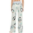 thumbnail image 4 of FREEAMG Women Pajama Pants Lounge Pants Long Stretch Comfy Sleepwear Cute Cartoon Penguins, 4 of 7