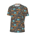 thumbnail image 6 of Wukai Industrial Transportation Print Men's Short-Sleeved Mesh T-Shirt,Quick-Dry Short Sleeve Workout T-Shirt-X-Small, 6 of 8