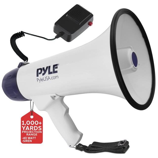Altavoz PA con megáfono Pyle Compact Portable de 40 W con linterna