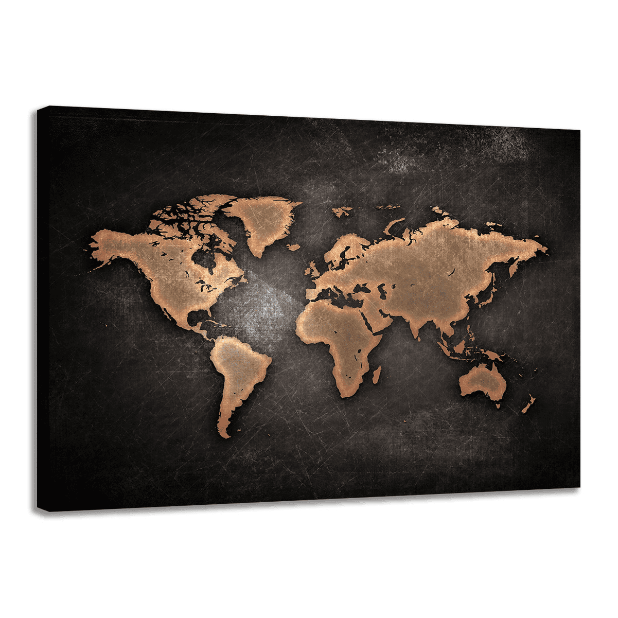 Vintage World Map Canvas Wall Art Map of the World Large Painting for  Office Home Decoration for Living Room Bedroom Framed Ready to Hang 
