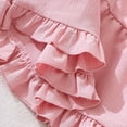 thumbnail image 6 of KPOPLK Toddler Baby Girl Clothes 9 12 18 Months 2T 3T Fall Bow Print Ruffle Long Sleeve Dress Shirt and Jogger Pant Outfit Set,Size 9-12 Months, 6 of 9