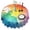 Colorful Tie Dye, variant on Rainbow Tie Dye Ink Pattern Round Tablecloth 60"x60",Wrinkle Wipeable Table Cloth for Kitchen Dining Room Picnic Patio Party