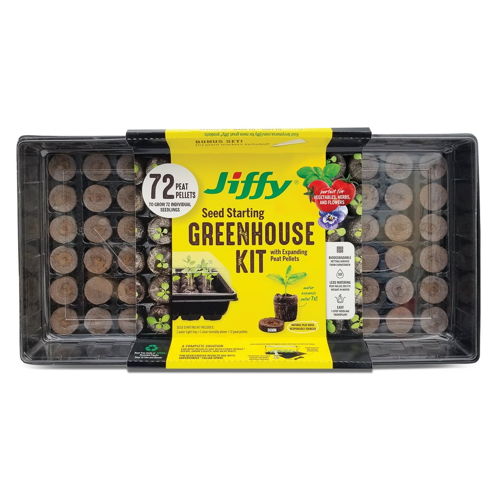 Jiffy Professional Seed Starting Greenhouse with 72 Biodegradable 36mm ...