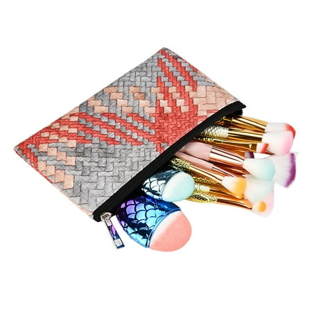 〖Follure〗Women Rhombus Pattern Bag Travel Cosmetic Bag Makeup Case Pouch Toiletry (Best Makeup For The Price)