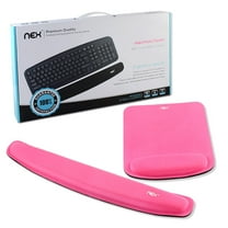 NEX Ergonomic Mouse Pad with Wrist Support, Memory Foam Keyboard Wrist Rest for Computer, Pink (NX-PAD003)