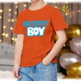 thumbnail image 2 of Little Kid Shirts For Teen Kids Boy Child Short Sleeve Happy Brithday Prints T Shirt Trendy Boy Fans Present Tops Top Boys Age 8-12 Kids Shirts T4 Things for Teenage Boys Tee 4-5 Years Orange, 2 of 4