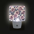 thumbnail image 4 of WOBOGO Mauve Vintage Rose LED Night Light 2 Pcs Set 0.5 Watt Wall Plug in Dusk to Dawn Automatic Switch Soft White Light, 4 of 7