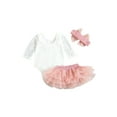 thumbnail image 3 of Baby Girl First Birthday Outfit Lace Onesie Tutu Skirt Set One Year Old Birthday Cake Smash Outfit, 3 of 10