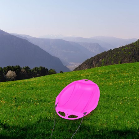 WORGEOUS 1Set Pink Plastic Skiing Board For Kids Winter Snow Sled Plaything Outdoor Fun