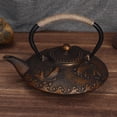 thumbnail image 1 of Peahefy 0.9L Retro Iron Elegant Kettle Household Handle Water Tea Pot Collection with Lid,Tea Pot,Tea Kettle, 1 of 8