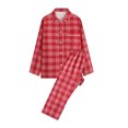 thumbnail image 1 of GDREDA Ensemble de Pyjama pour Femme Femmes pyjamas Décontractés Ensemble Vêtements de Maison Pur Automne et Hiver pyjamas pour Couple Femmes Ensembles de Pyjama pyjamas Rouge,TTG, 1 of 3