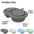 thumbnail image 3 of Small Containers with Lids, Portable Seasoning Box, Food Storage Containers, Reusable Snack Containers, Silicone Double Compartment Food Box, White 5.3x3.5x1.26 In (1Pcs), 3 of 4