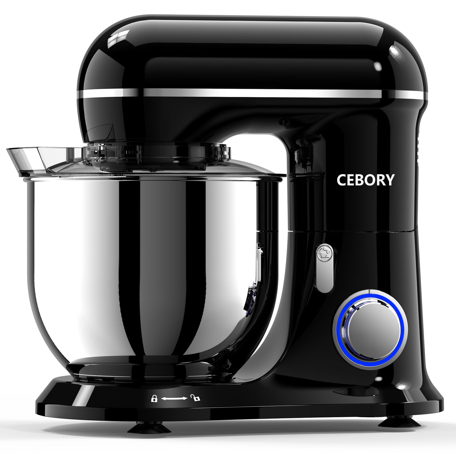 CEBORY 3-IN-1 Stand Mixer, 6.5 QT Tilt-Head 10-Speed Food Mixer, Kitchen Electric Mixer with Dough Hook, Beater, Whisk, Bowl for Most Home Cooks