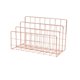 thumbnail image 1 of Estante de metal para escritorio, organizador creativo de revistas, decoración, oro rosa, 1 unidad, 1 of 3